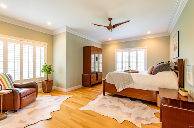 9225 S Foggy Ridge Ln, Bloomington, IN 47401 - bedroom with multiple windows, light wood-style floors, and recessed lighting