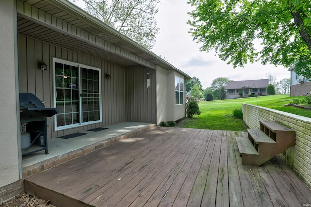 918 S December 25th Ln, Santa Claus, IN 47579 - wooden deck with a yard