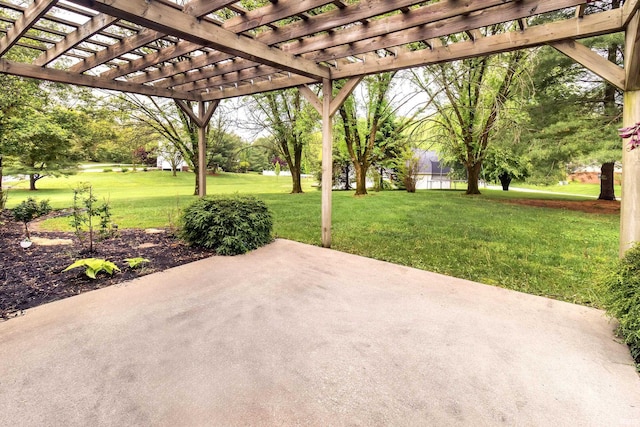 view of patio / terrace with a pergola