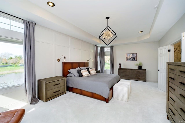 4052 Diamond Row, Greenwood, IN 46143 - bedroom featuring a raised ceiling and light carpet