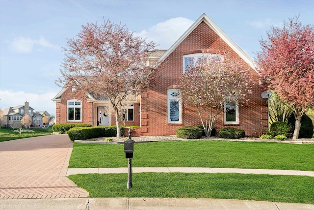 4052 Diamond Row, Greenwood, IN 46143 - view of front facade with a front yard and brick siding
