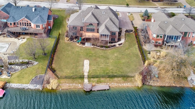 2122 Lakes Edge Dr, Newburgh, IN 47630 - aerial view with a water view