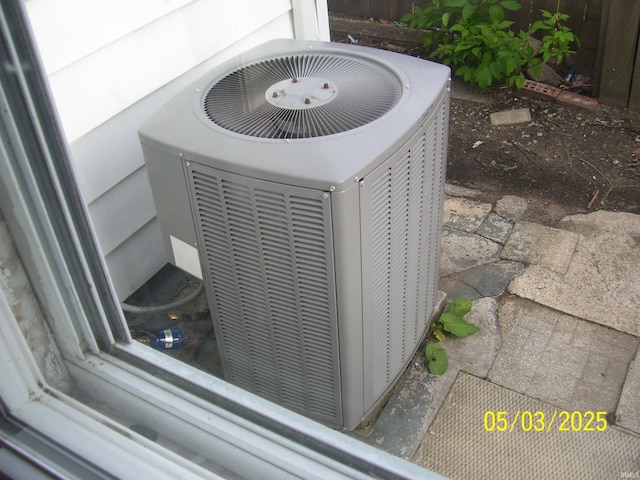 exterior view of central air condition unit
