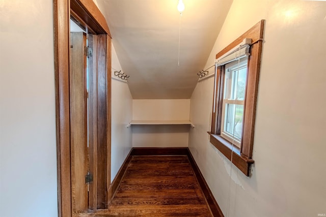306 S Main St, Topeka, IN 46571 - hallway featuring baseboards and wood finished floors