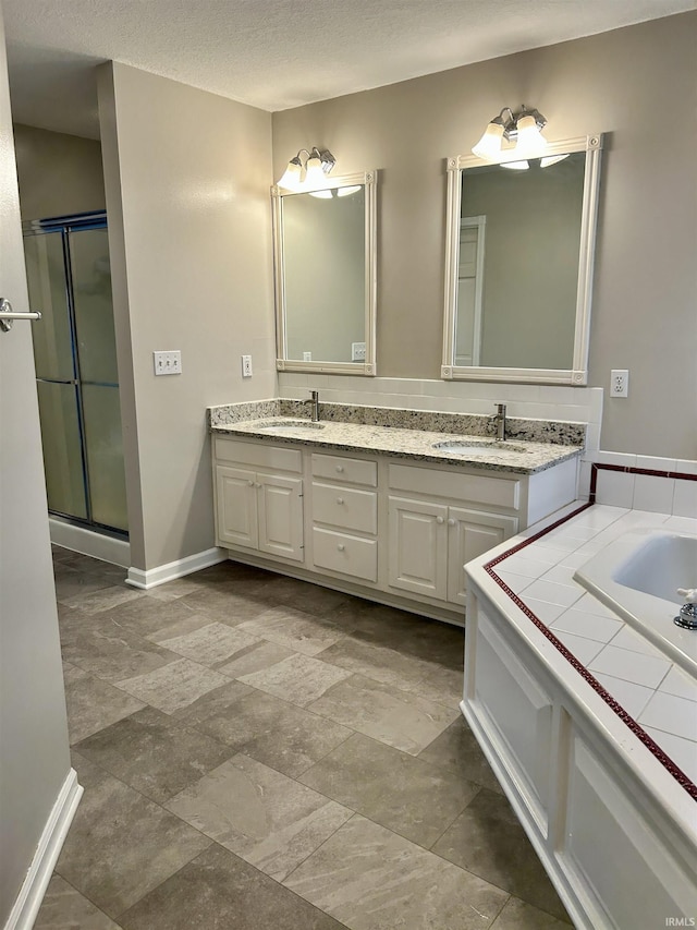 2034 County Road 68, Auburn, IN 46706 - full bath with a stall shower, double vanity, and baseboards