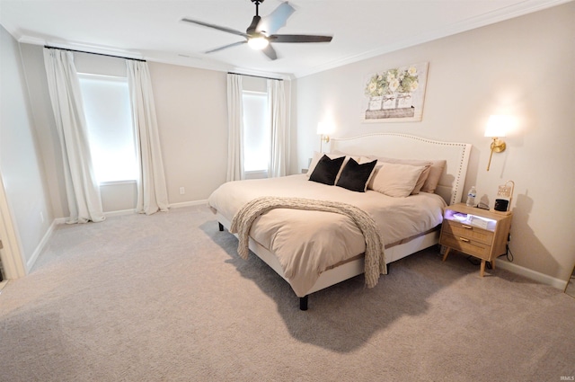 6357 Spirea Ct, West Lafayette, IN 47906 - bedroom featuring baseboards, crown molding, and carpet floors