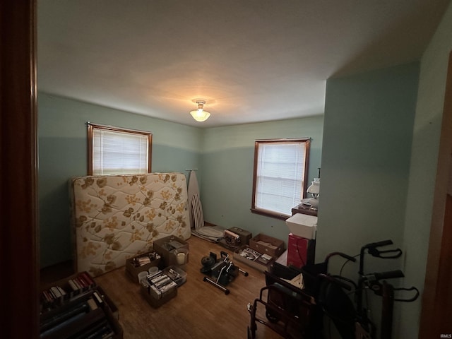 miscellaneous room featuring wood finished floors