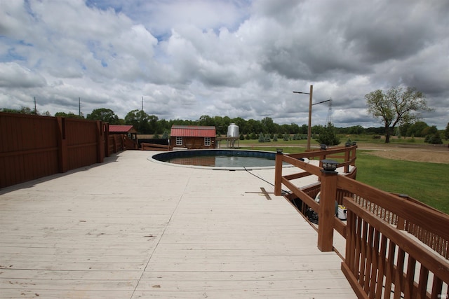 29623 County Road 6th Rd, Elkhart, IN 46514 - swimming pool featuring a deck and an outdoor structure