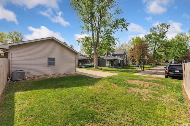 104 S Line St, South Whitley, IN 46787 - view of yard with central air condition unit and fence
