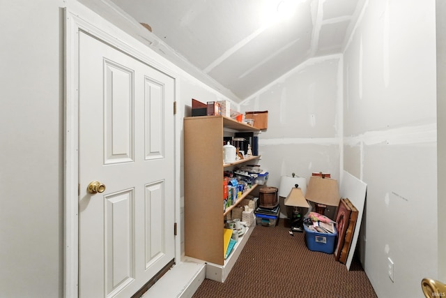 view of storage area