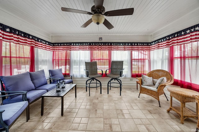 5259 E Willow Ct, Monticello, IN 47960 - sunroom with wood ceiling