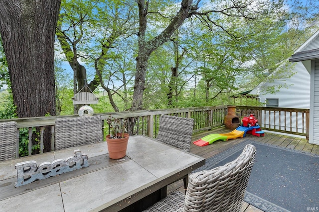 view of wooden terrace