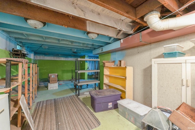 view of storage area