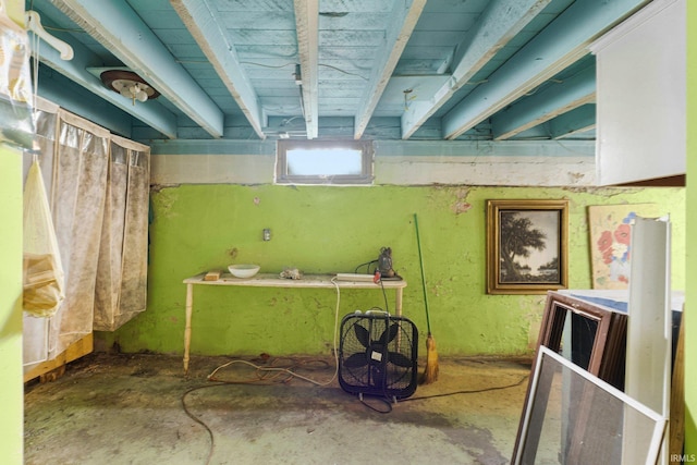 view of basement