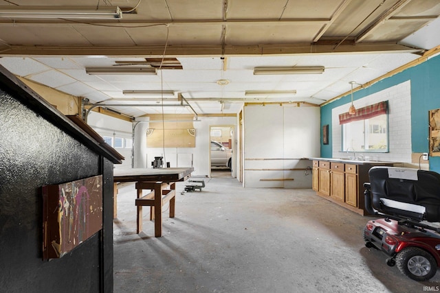 below grade area with a garage
