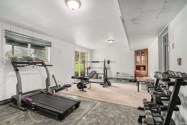 view of workout area