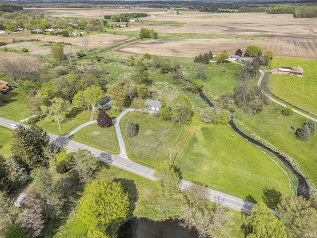 aerial view featuring a rural view