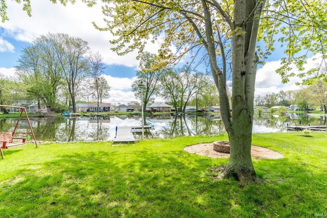 11910 E 690 S, Hudson, IN 46747 - view of yard with a boat dock, a water view, and a residential view