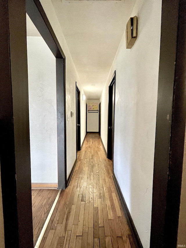 hall featuring light wood-style floors