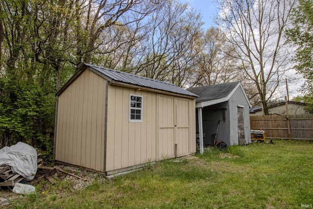 12190 W County Line Rd, Plymouth, IN 46563 - view of shed with fence