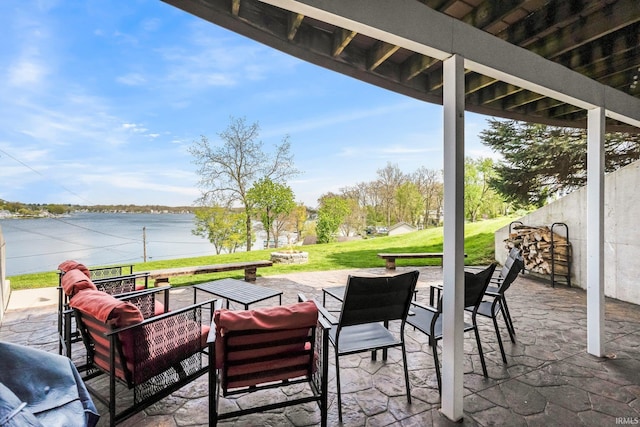 6840 S 300 E, Hamilton, IN 46742 - view of patio / terrace with a water view and outdoor lounge area