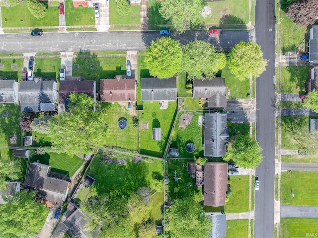 aerial view of residential area