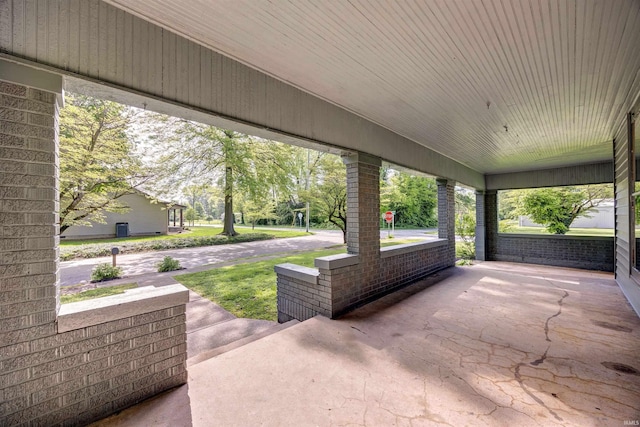 489 S Lincoln St, Orleans, IN 47452 - view of patio / terrace featuring a porch