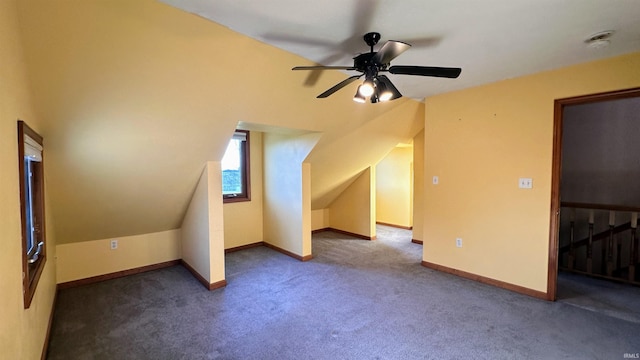 9081 N 725 E, Otterbein, IN 47970 - bonus room featuring ceiling fan, carpet flooring, and baseboards