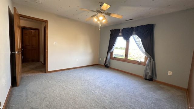 9081 N 725 E, Otterbein, IN 47970 - spare room with light colored carpet, baseboards, and ceiling fan