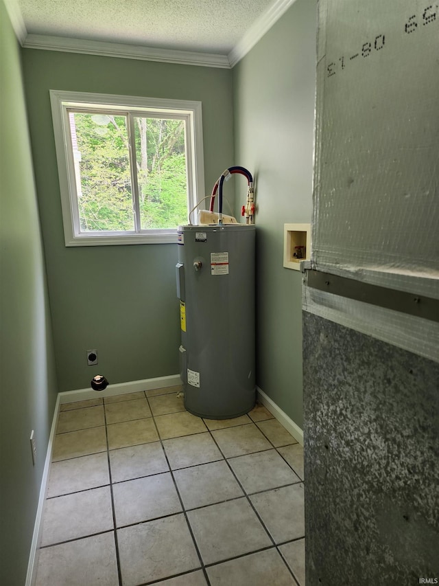 utility room with water heater
