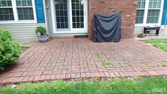 view of patio / terrace featuring a grill