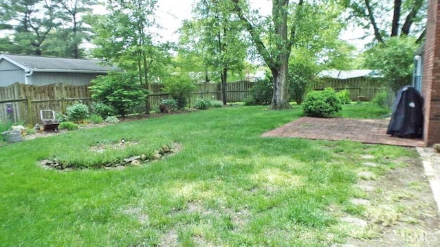 view of yard featuring a patio