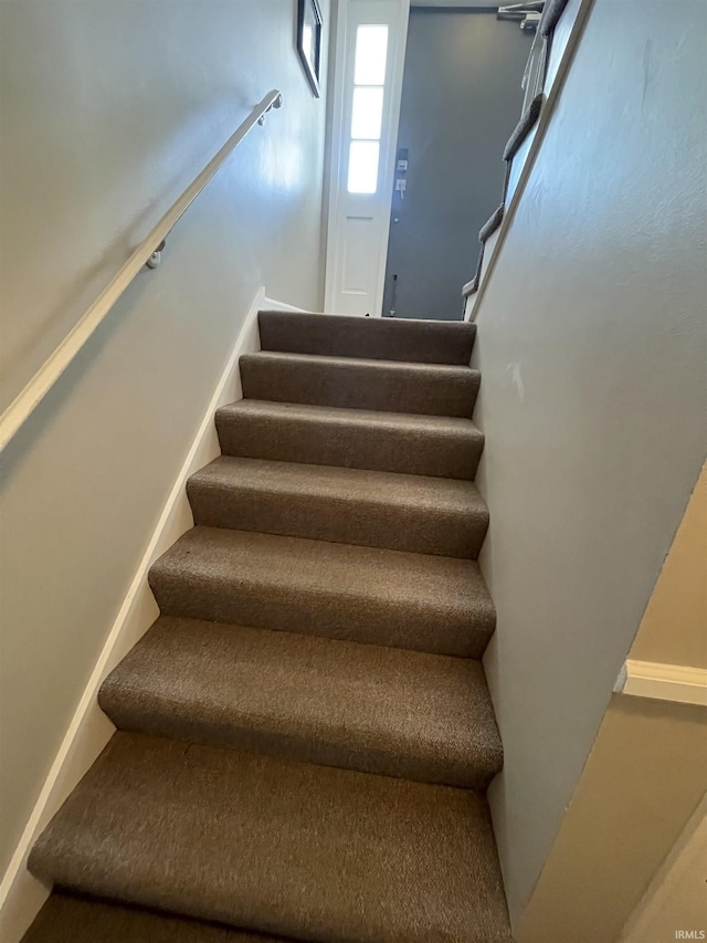 view of stairway