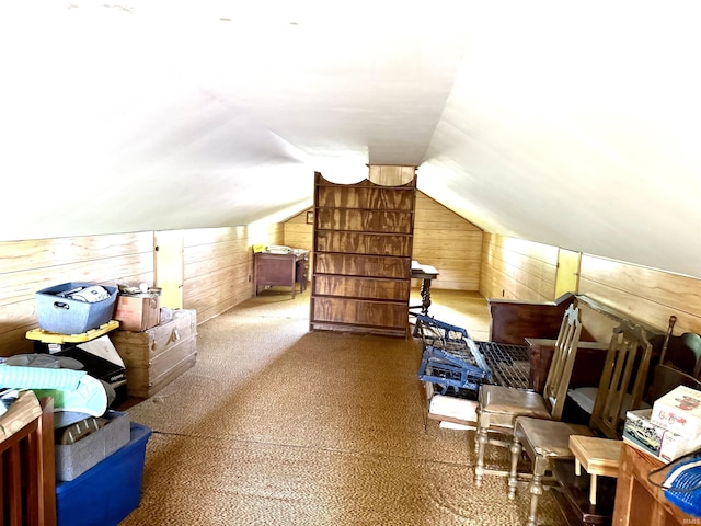 219 W Boone St, Gentryville, IN 47537 - bonus room with wooden walls and lofted ceiling