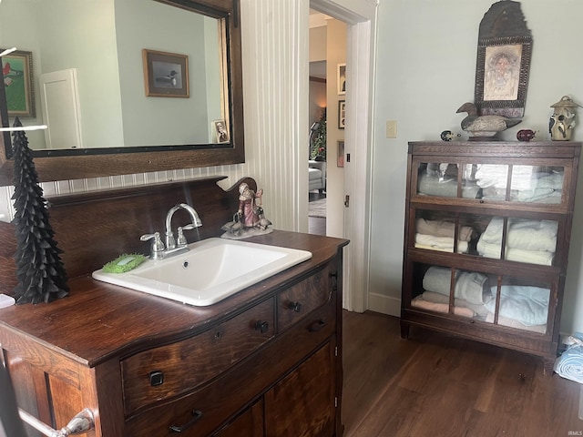 2515 Hubertus Ave, Fort Wayne, IN 46805 - bathroom with wood finished floors and vanity