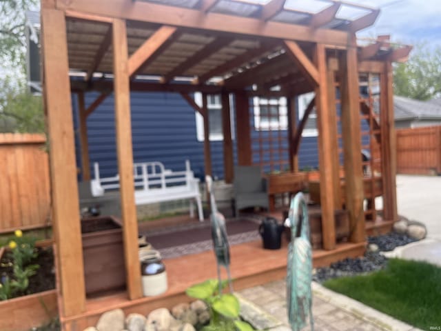 2515 Hubertus Ave, Fort Wayne, IN 46805 - deck with a pergola and a patio area