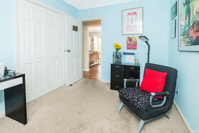 1005 E Buckingham Dr, Bloomington, IN 47401 - sitting room featuring carpet flooring and baseboards