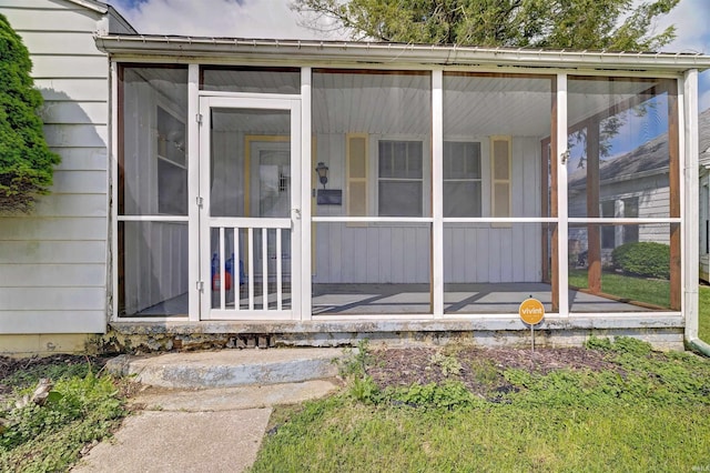 view of doorway to property