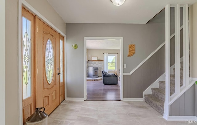 7325 E State Road 218, Lafontaine, IN 46940 - foyer entrance with stairway