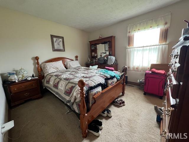 3800 S 175 W, Lafayette, IN 47909 - carpeted bedroom with a textured ceiling