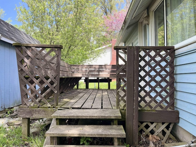 7374 W Upper Bensart Dr, Claypool, IN 46510 - view of wooden deck