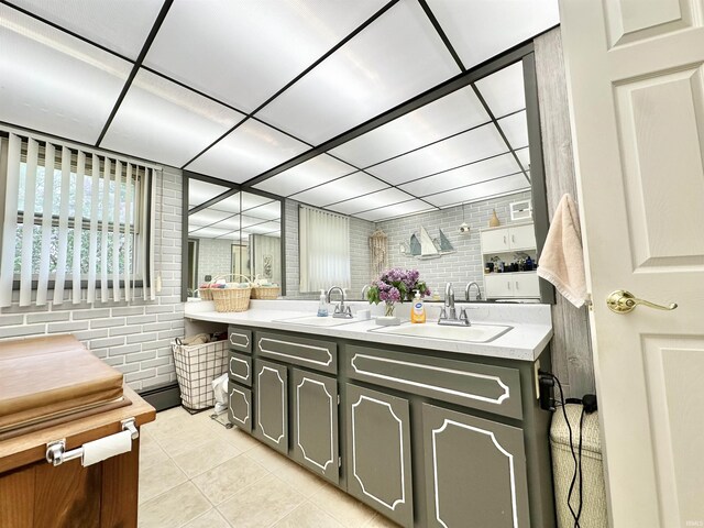 52 S 950 E, Greentown, IN 46936 - full bathroom with tile patterned floors and double vanity