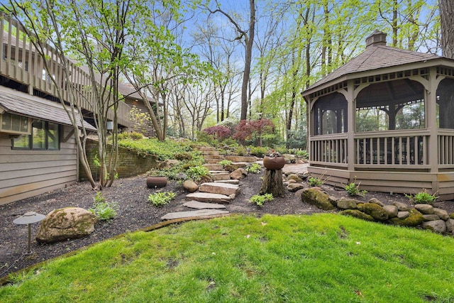 55961 Dana Dr, Bristol, IN 46507 - view of green lawn with a gazebo