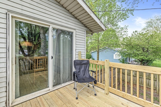 view of wooden deck