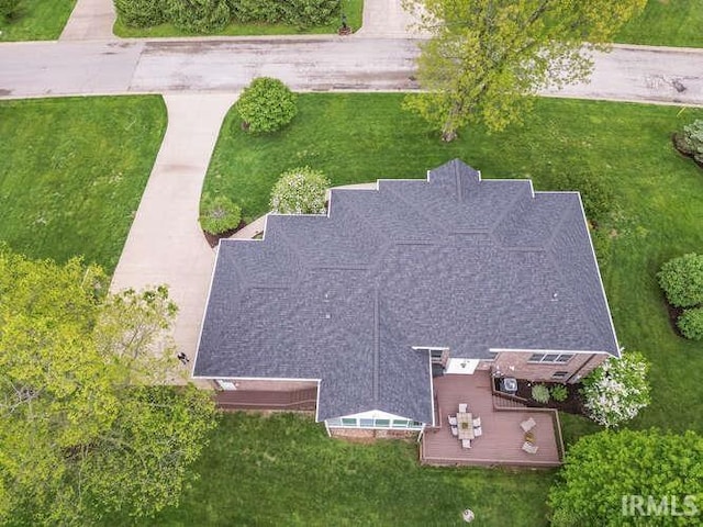 view from above of property
