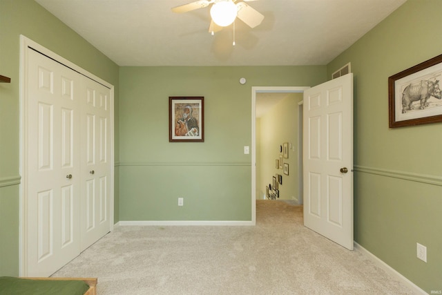 14375 Pheasant Ct, Mishawaka, IN 46545 - unfurnished bedroom featuring carpet flooring, a closet, ceiling fan, and baseboards