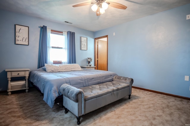 3029 Carroll Rd, Fort Wayne, IN 46818 - bedroom featuring carpet, ceiling fan, and baseboards