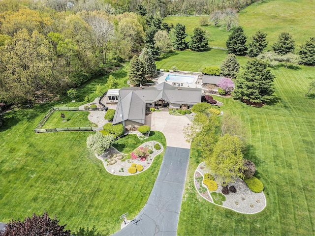 view from above of property