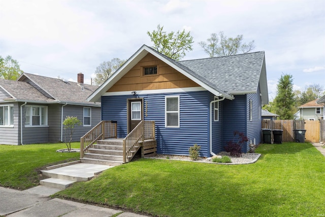bungalow with roof with shingles