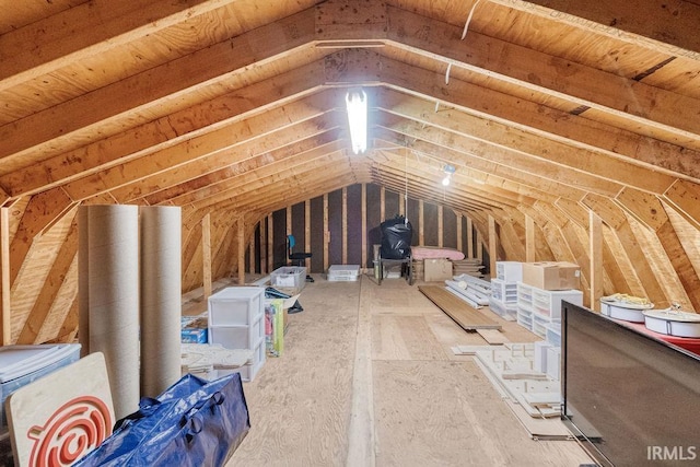 view of attic